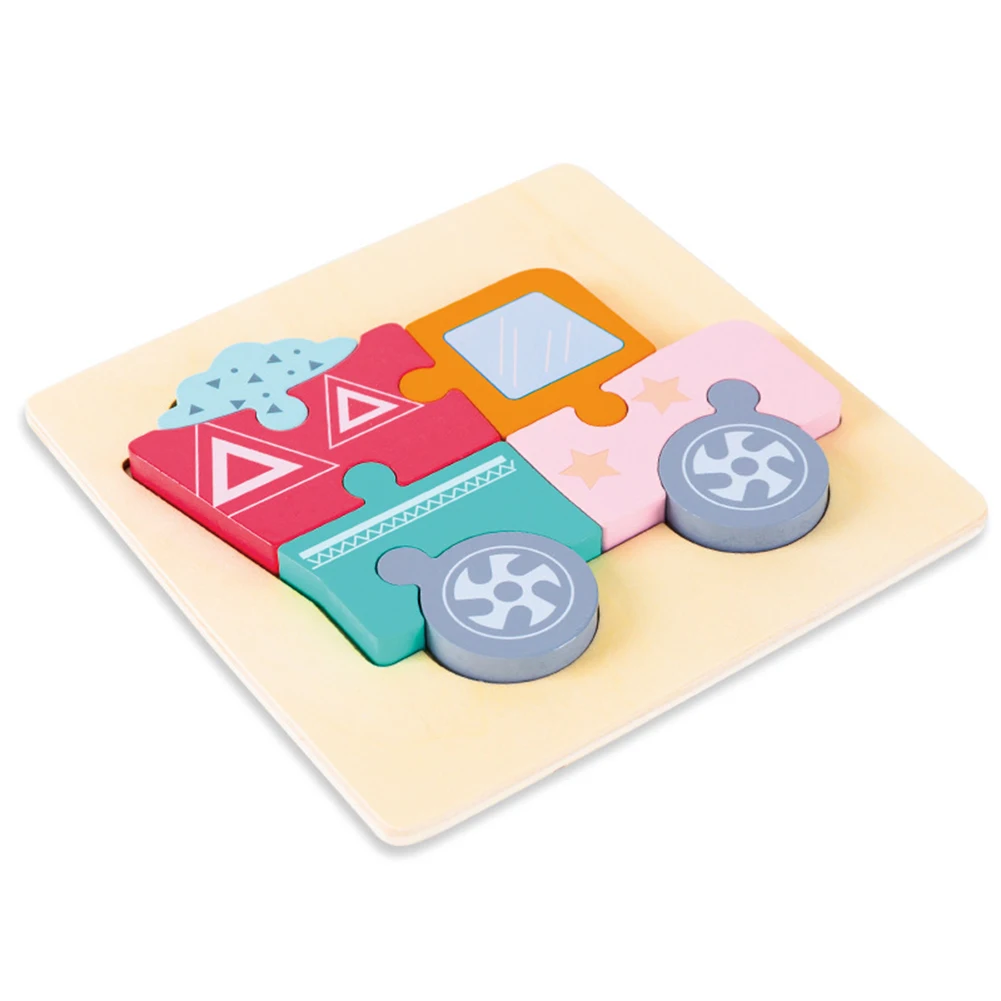 

Kids Parent-child Interaction Toys Baby Cartoon Wooden Puzzle 3D Jigsaw Toys Kids Early Learning Educational Toys