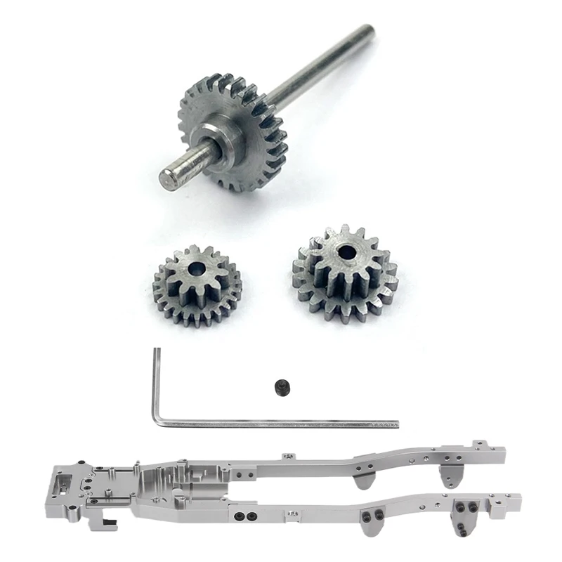 

Коробка передач, стальная коробка передач с металлической рамой корпуса, рама, балка для WPL D12 1/10 RC Truck Car