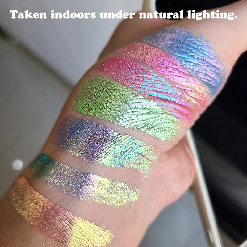 Многохромированные смещающие пигменты жидкие тени для век хамелеон стойкие