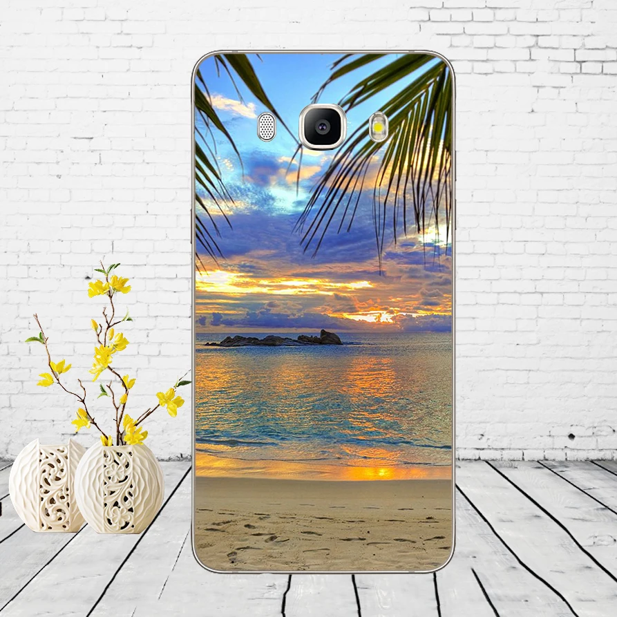 13 Летний пляж на закате на море пальмы чехол с елкой Крышка для samsung Galaxy a3 a5 A6 A8 j3 j5 j7 - Цвет: 13
