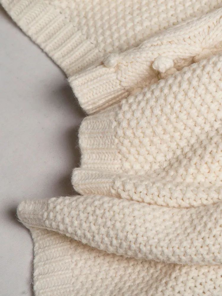 

Blend Warm Woman Sweaters Wool Prairie Chic Appliques 2021 Fall Winter Fashion Womens Knit Pullover Autumn Vintage Sweater