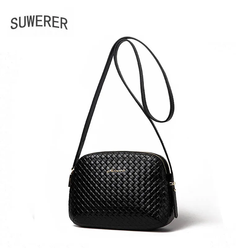 SUWERER 2020 новая женская сумка из натуральной кожи воловьей модные плетеные женские