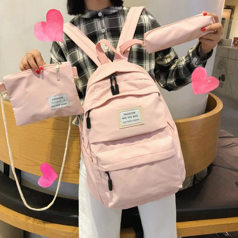 3 шт./комплект водонепроницаемый рюкзак для девочек подростков|Женские рюкзаки| |