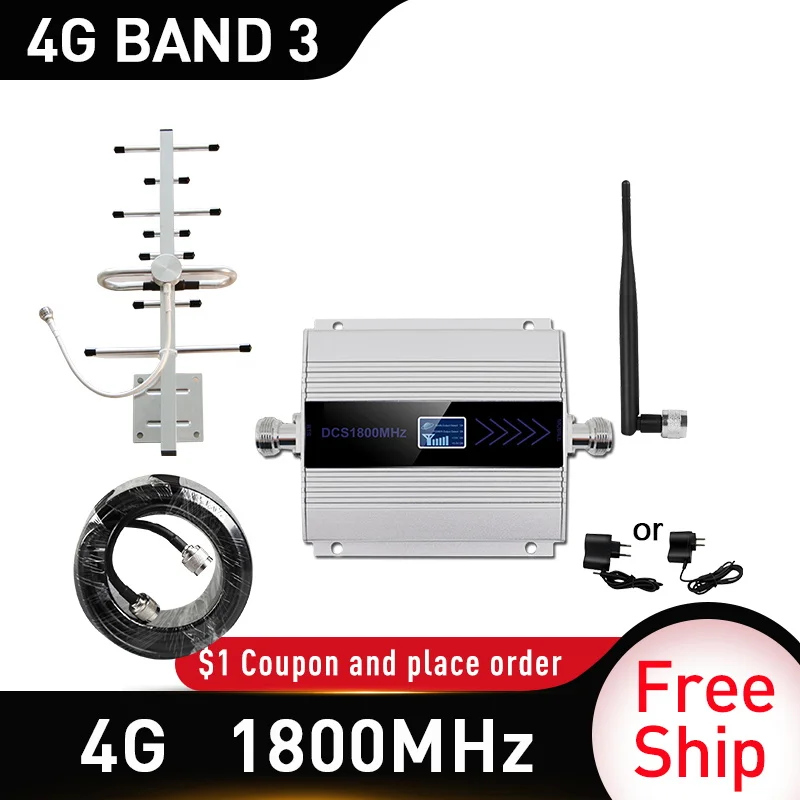 Усилитель сотовой связи 1800 МГц 2g 4g GSM усилитель сигнала dcs | Мобильные телефоны и