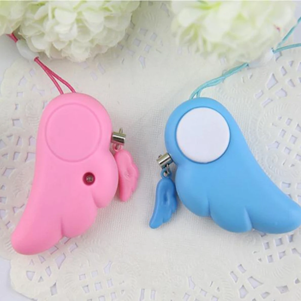 HOT SALES!!! Angel Wing Anti Pervert Alarm Pendant Women Self Defense Safety Security Supply Backpack Wallet's Keyring Keychains |