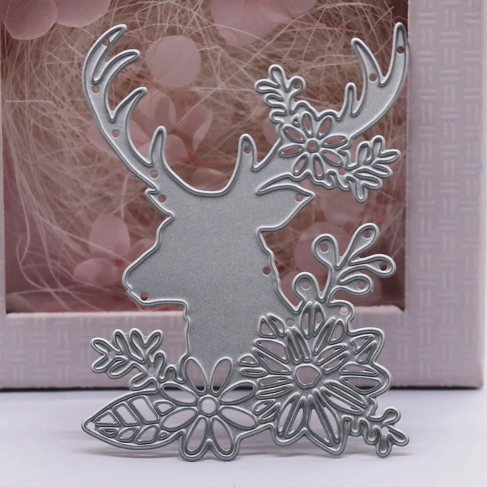 Металлические Вырубные штампы в форме цветка лосями альбом для скрапбукинга