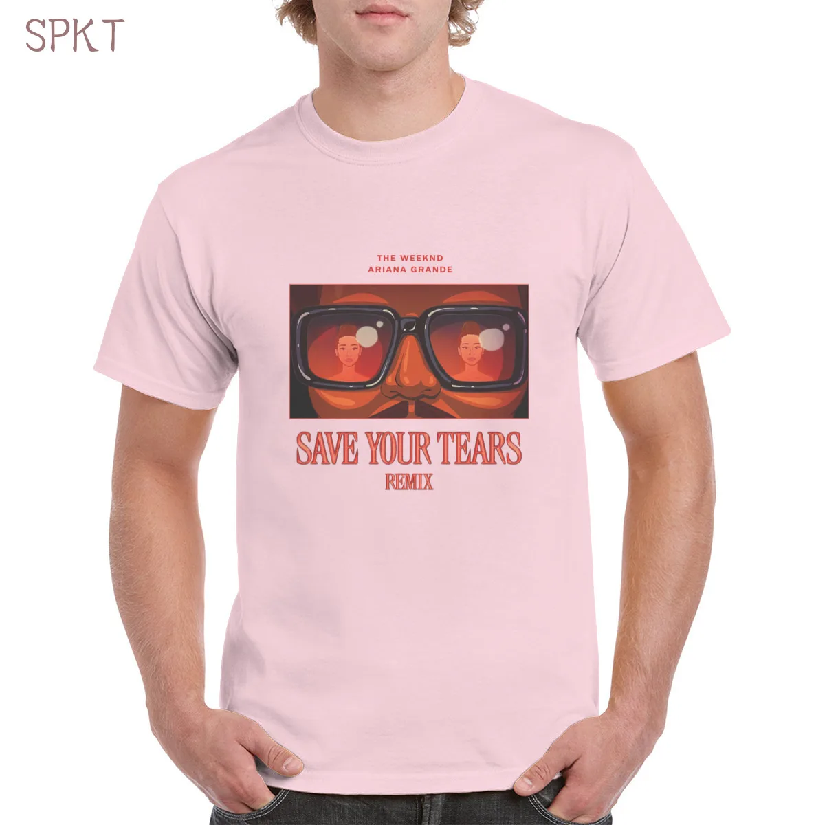 

Harajuku Album cover save your tears t shirt 100% cotton Retro graphic T-shirt Oversized gothic punk casual women/men's T-Shirts