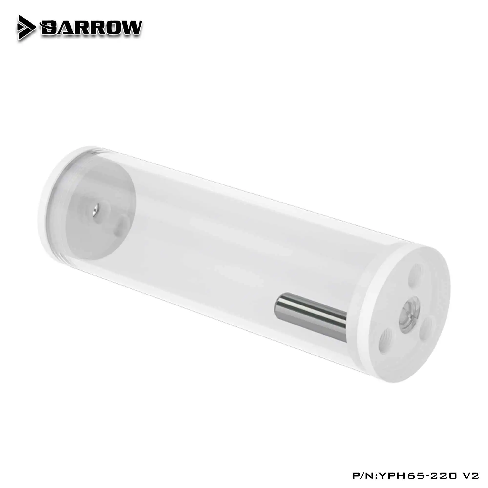 

Barrow водяной охладитель для пк, радиатор диаметром 65 мм, цилиндрический резервуар для воды разной длины, белый/черный цвет, фотоэлемент V2/фот...