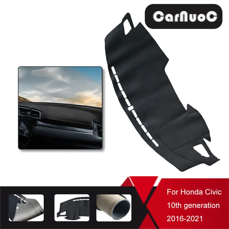 

Car Dashboard Cover Mat Sun Shade Pad Instrument Panel Carpets For 2016-2021 Honda Civic Sedan / Hatchback Coupe 10th Generation