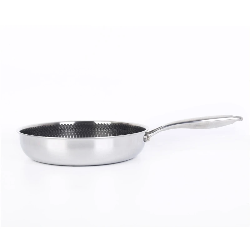 

Stainless Steel Frying Pan Non-Stick Pot Cookware Fried Steak Pot Saucepan Single-Sided Kitchenware
