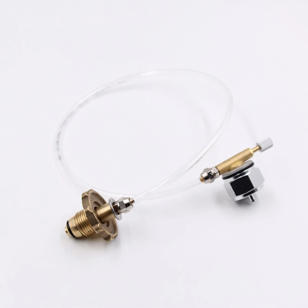 Tank Inflation Valve Refill Connector Adapter Copper + Pu pipe Hiking Outdoor