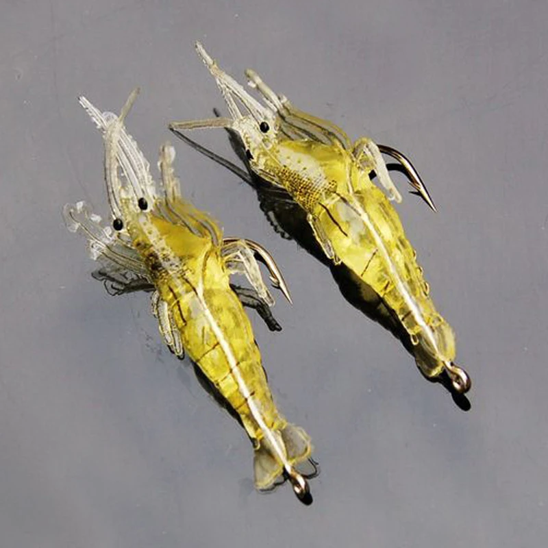 10 шт. искусственная Мягкая приманка креветки червь для рыбалки 1 3 г/4 см крючок