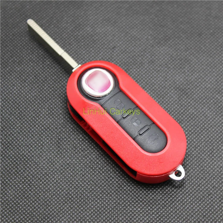 

10 PCS Key Case for FIAT 500 PANDA PUNTO BRAVO Car Key Shell Cover Red