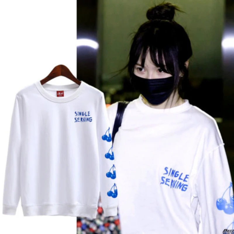 Красная бархатная Толстовка Mainlead Kpop в стиле унисекс пуловер Венди с одним