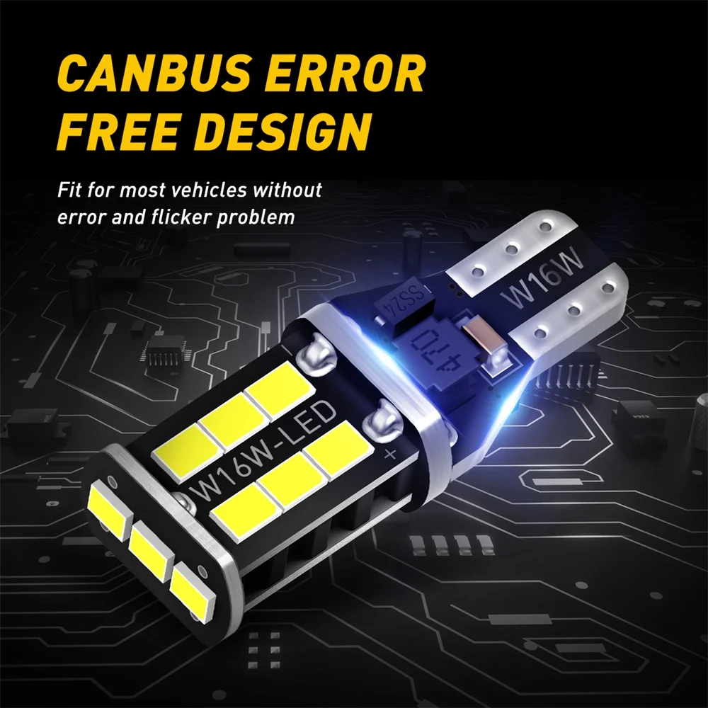 AUXITO 2x T15 светодиодный CANBUS W16W Автомобильная резервная копия светильник для Hyundai