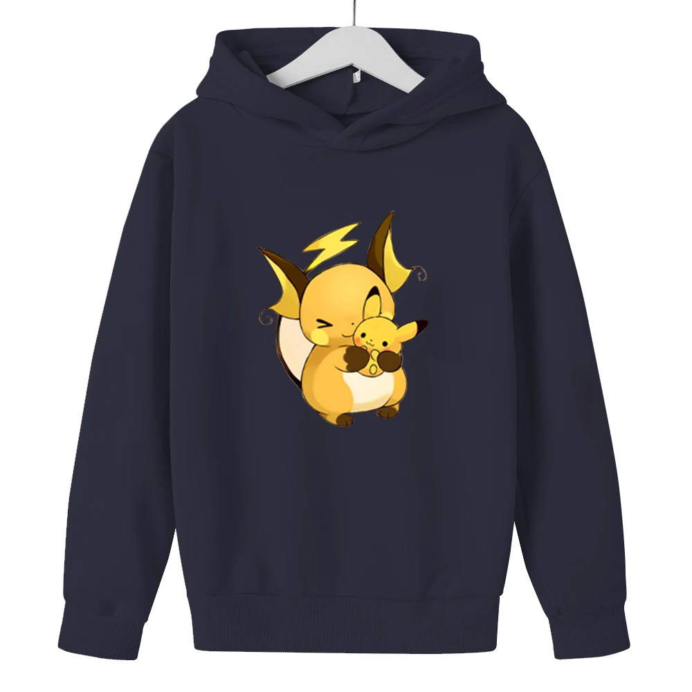 

2021 Boys Hoodies Spring /Autumn 4-14T Harajuku Cartoon Pikachu Tops Kids Anime Super Zings Baby Clothes Pokemon Hoodie Girls