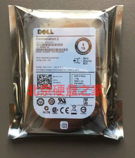 

2.5 inch 1T 7.2K SAS ST91000640SS server hard drive 09W5WV