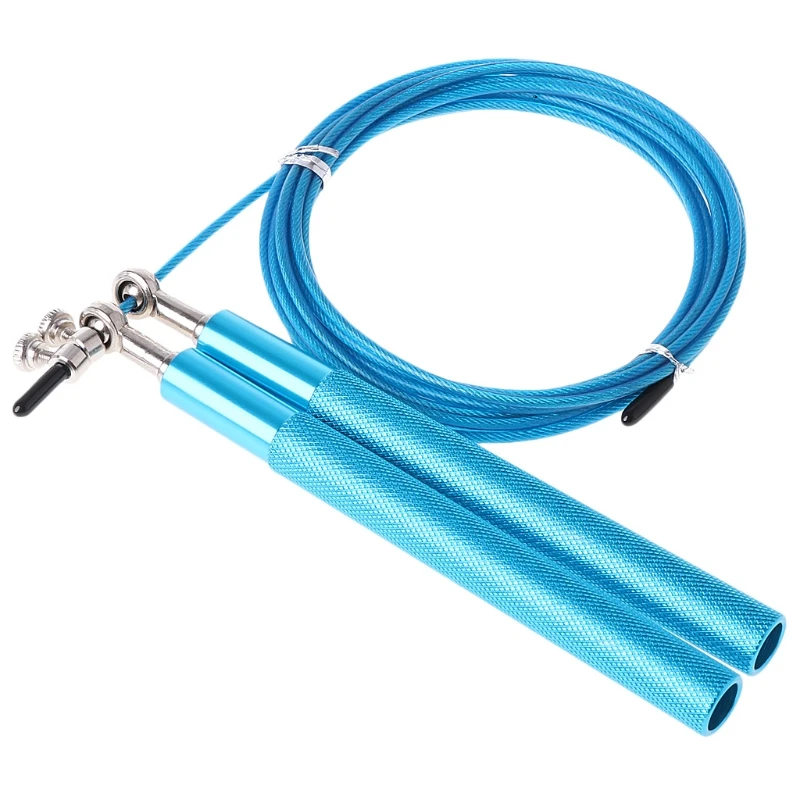 

360 Swivel Ball Bearing Rope Skipping Boxing Gym Fitness Steel Wire Jump Rope 77HC