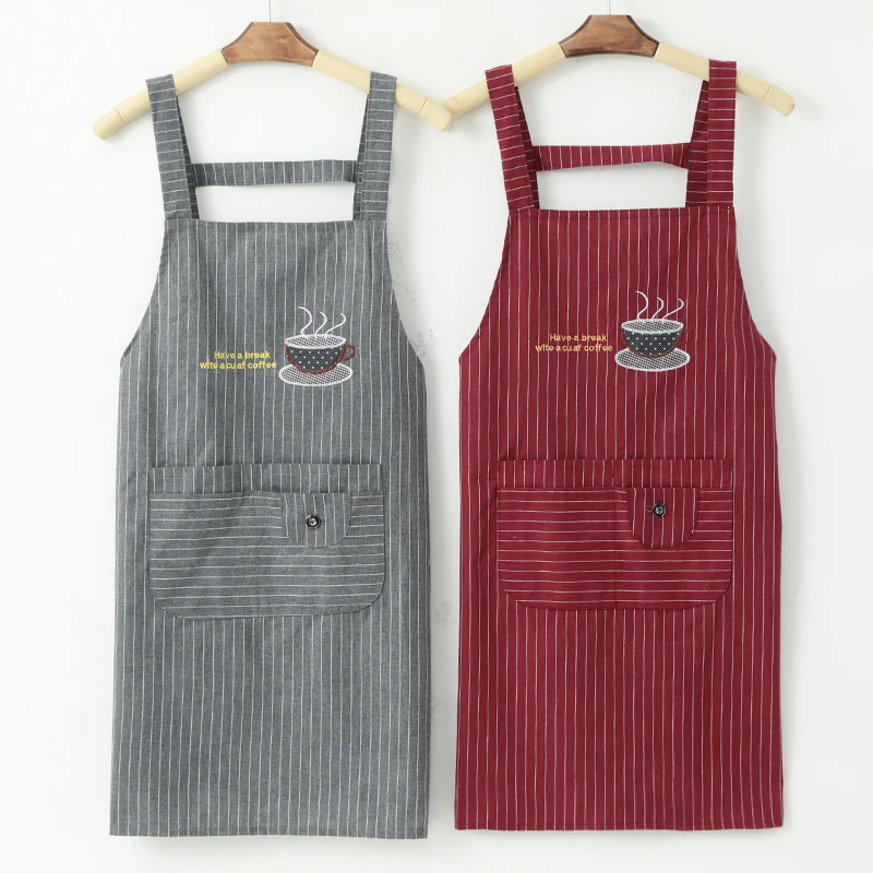 

Фартук из хлопка, садовый водонепроницаемый маслостойкий садовый фартук с рисунком, без рукавов, для уборки кухни