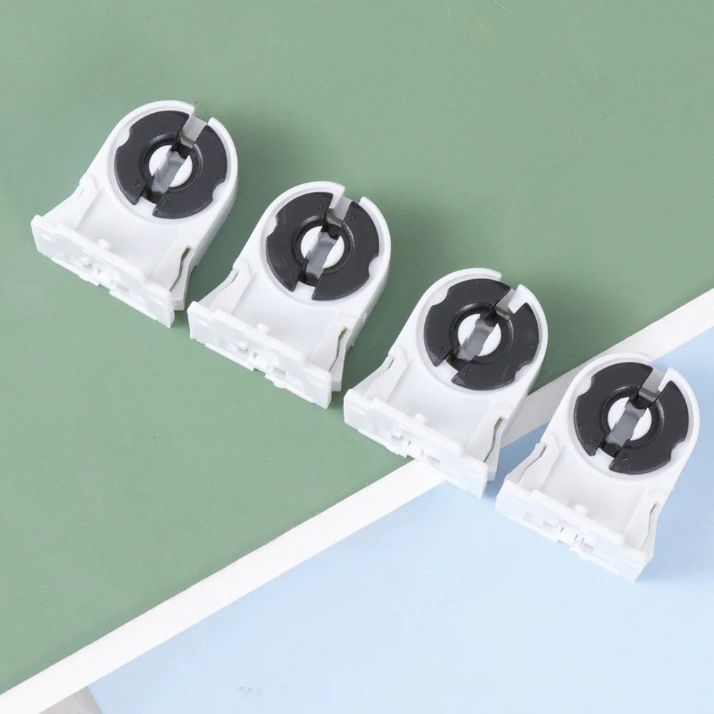 

20PCS T8/G13 Fluorescent Lamp Holder Heat-resistant Lamp Holder Household Light Tube Holder for Home Office Bedroom (White)