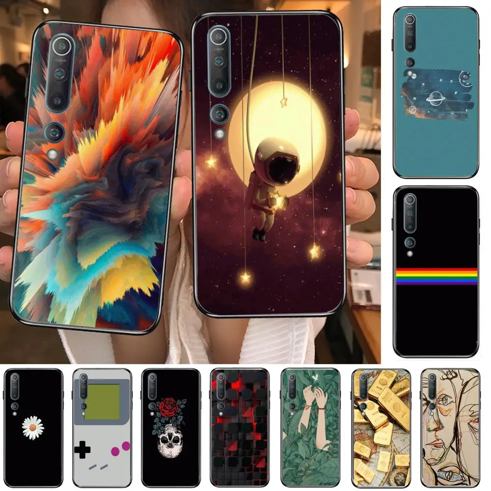 

Phone Case For xiaomi mi11 5g 10 liti Ultra 9Pro SE 3 8 Note Anime Black Cover Silicone Back Pretty tpu Popular Boutique