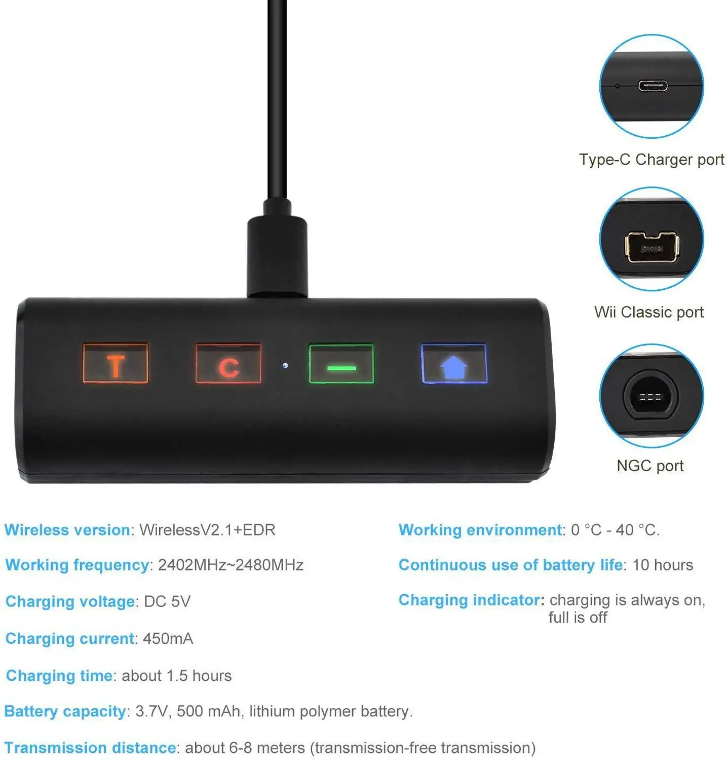 Проводное/Беспроводное подключение адаптер Bluetooth конвертер NG C/NE S/SN ES/Wii Classic Controller