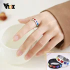 Vnox уникальный под искусственные бриллианты, разноцветные стразы образуют форму сердца Свадебные кольца для мужчин и женщин из нержавеющей стали, обручальные кольца палец ювелирное изделие, шириной 6 мм, США, Размеры