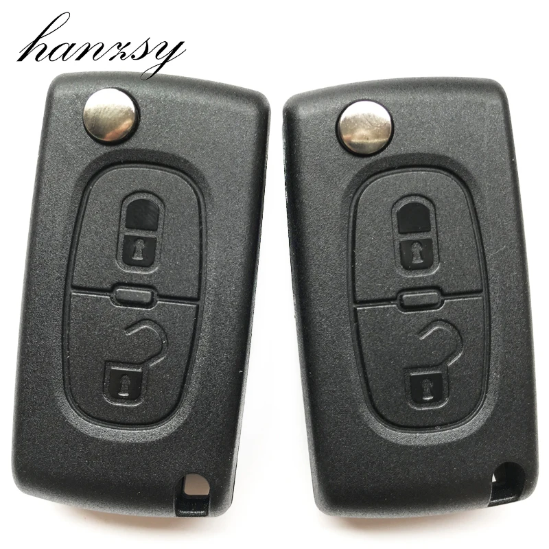2 кнопки дистанционного корпус ключа для Peugeot 407 307 308 207 807 сменный автомобиль флип
