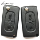 2 кнопки дистанционного управления Корпус ключа для Peugeot 407 307 308 207 807 сменный автомобильный Флип складной чехол для ключей CE0536 HU83 VA2Blade