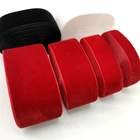 Лента бархатная черная, белая, красная, 6-50 мм, 5 ярдов, бантик для волос