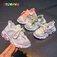 mesh kids sports shoes spring autumn new girls shoes breathable net boys running sneakers soft bottom slip children casual shoe