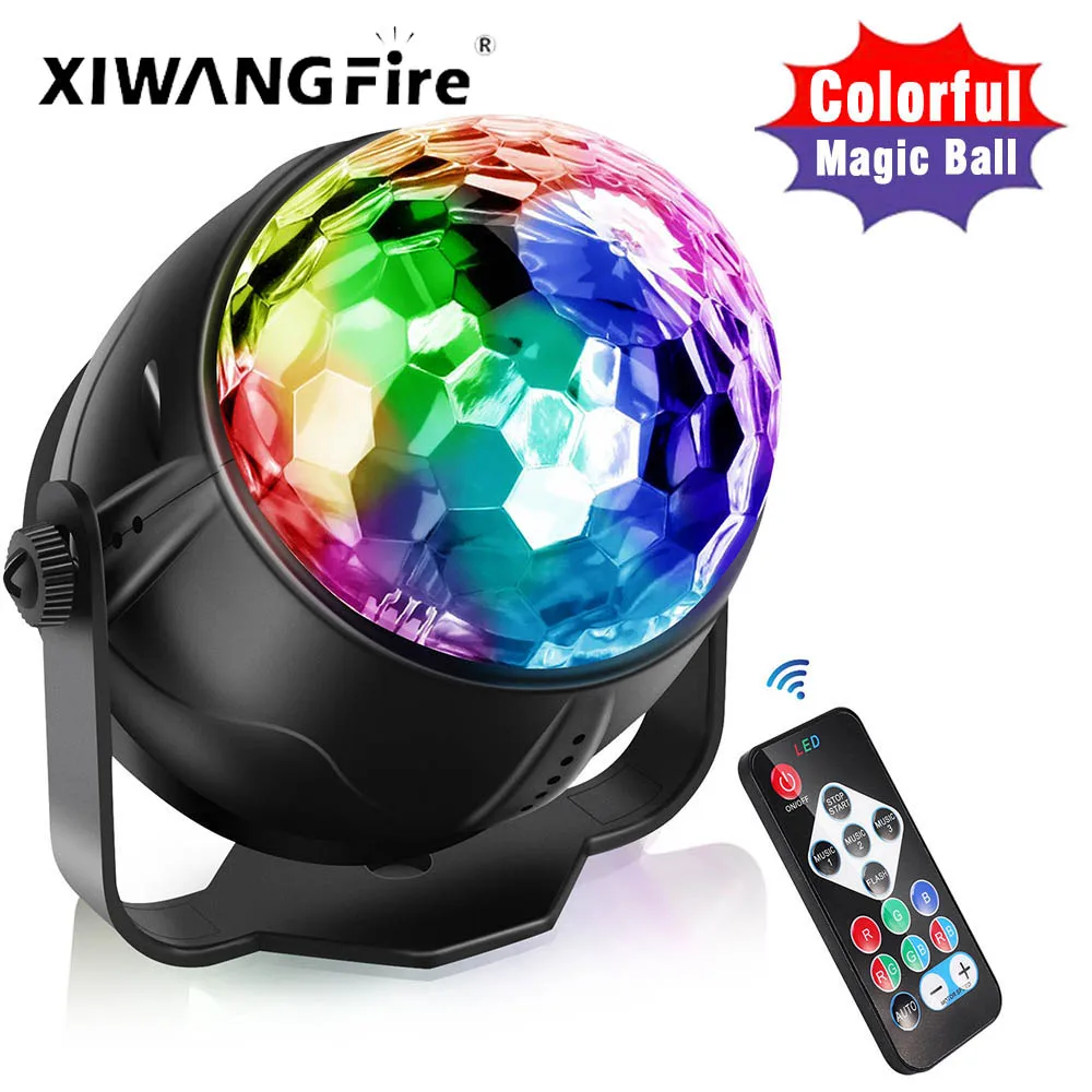 Фото RGB диско-шар светильник для диджея диско-свет светодиодный прожектор