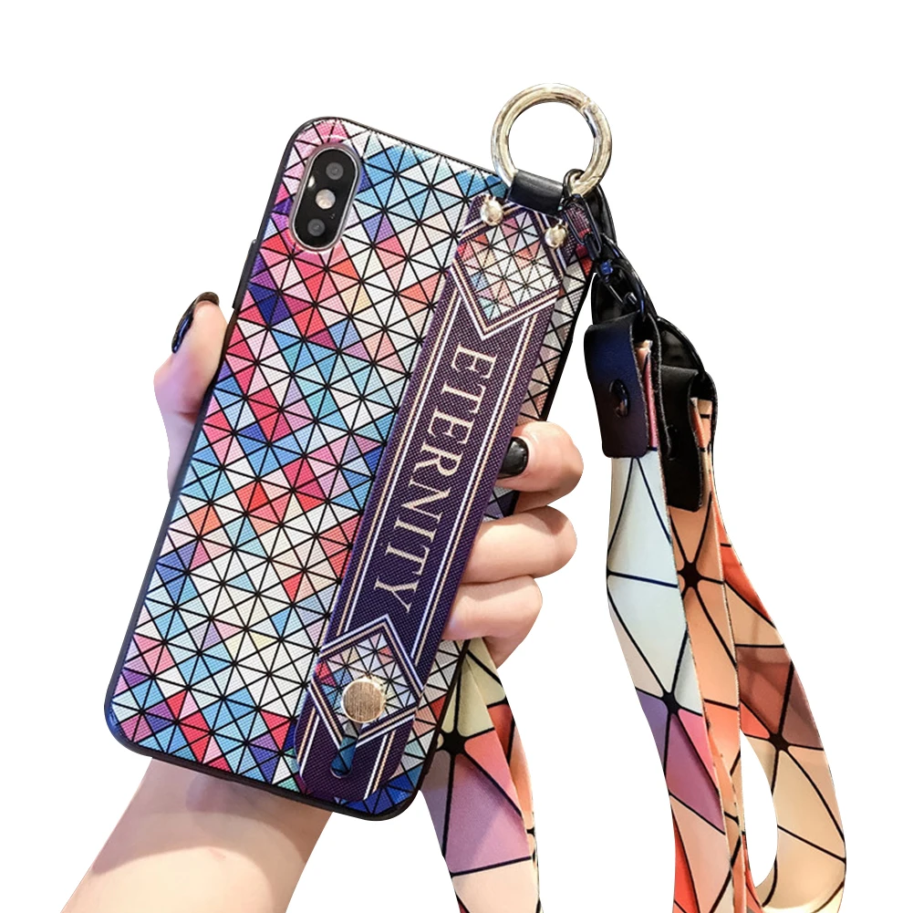 Wrist Strap Case for iPhone X XS MAX XR Neck Lanyard 8 7 Plus Soft TPU Shockproof Protective Shell |