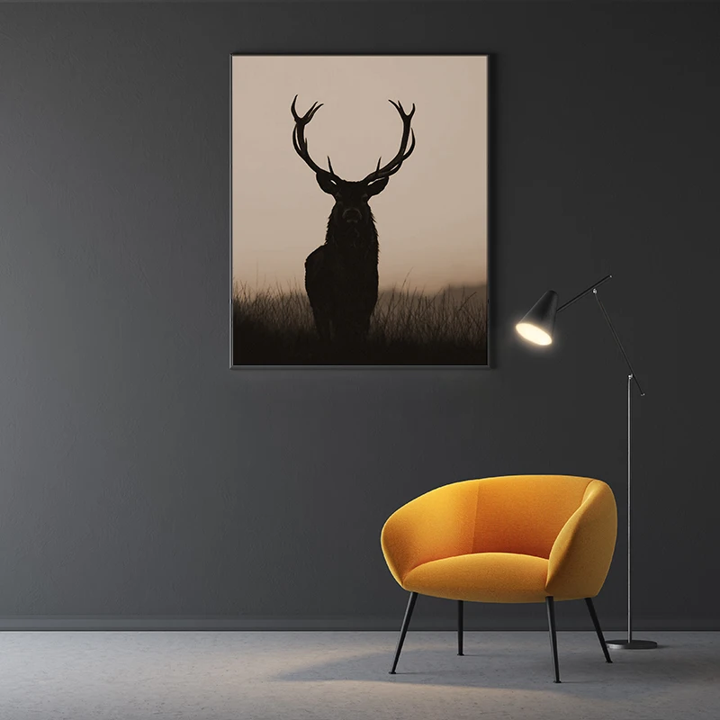 

Wall Art Canvas Poster Painting Print Picture Living Bedding Study Room Home Decor Original Scandinavian Deer Animal Modern