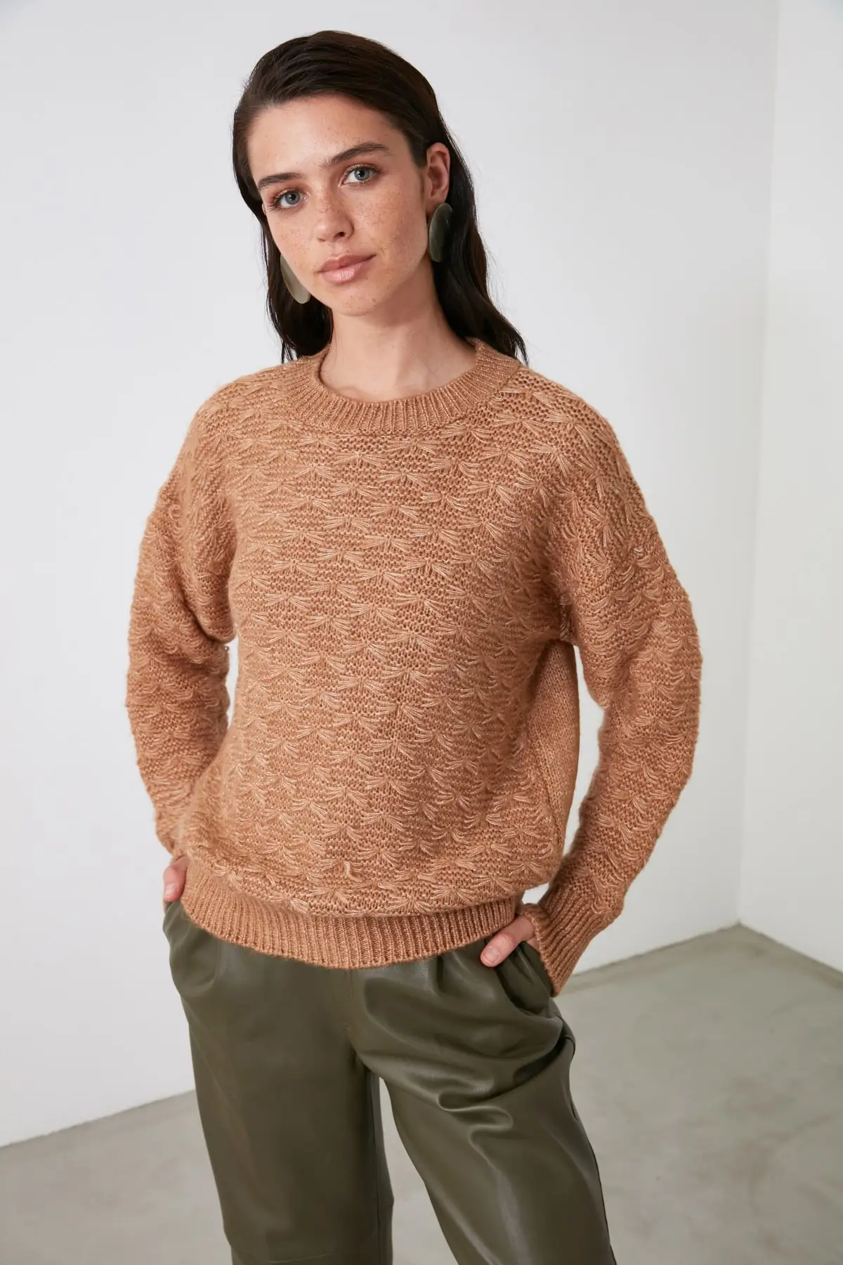 

Trendyol Mesh Detailed Knitwear Sweater TWOAW21KZ2592