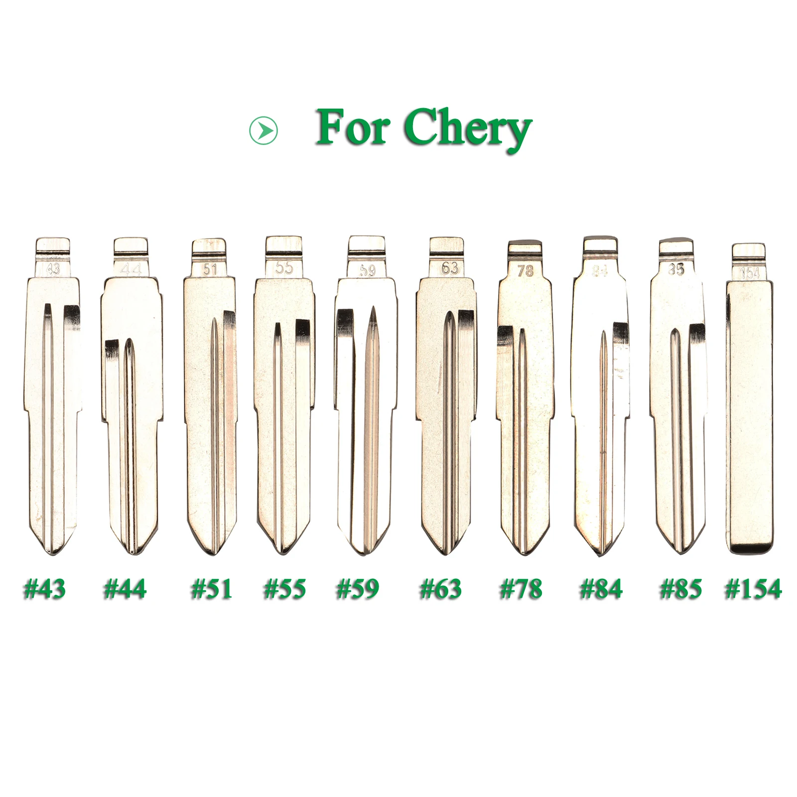 Jingyuqin 10 шт. для Chery A3 A5 FULWIN TIGGO E5 A1 COWIN EASTER QQ3 QQ6 A21 S21 сменный брелок флип KD
