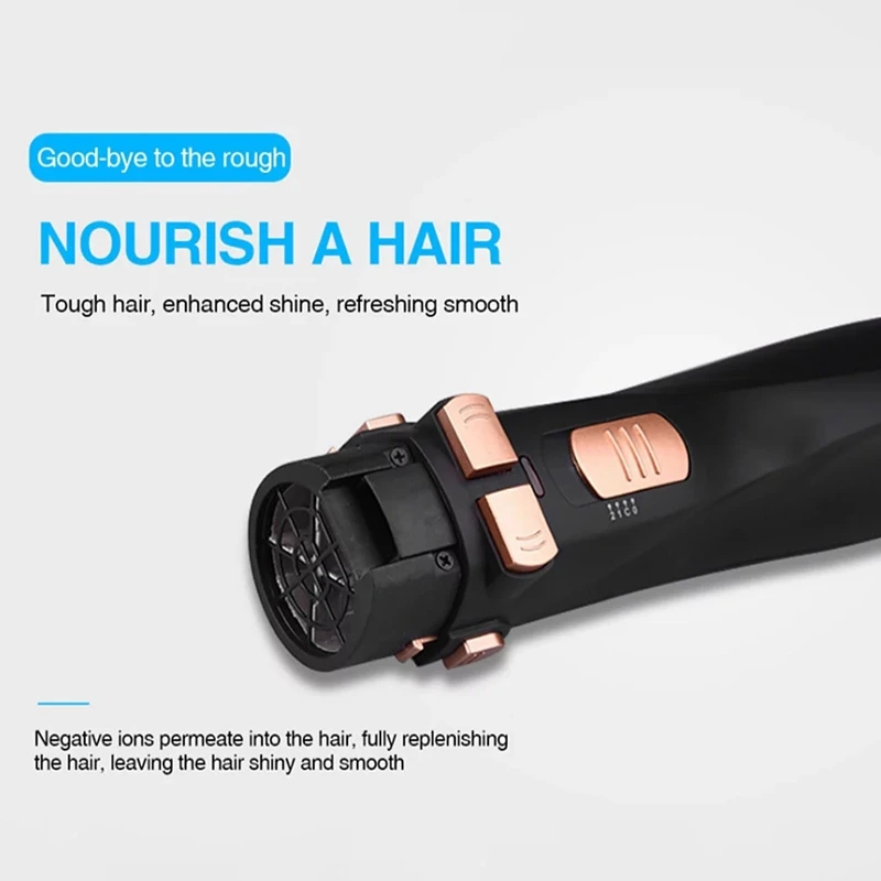 

4 in 1 One Step Hair Dryer Cold Hot Air Brush Rotating Brush Hair Styling Tools Hair Dryer Brush EU Plug
