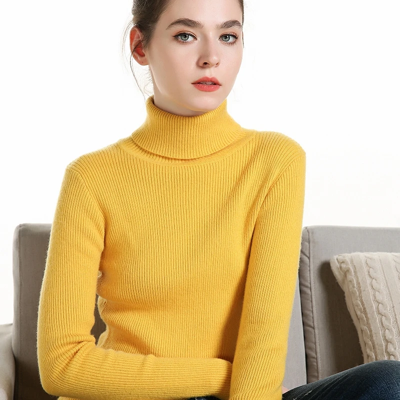 High lapel knitted cashmere sweater women 2019 autumn and winter women's long-sleeved Slim draw fashion sexy casual pullover | Женская