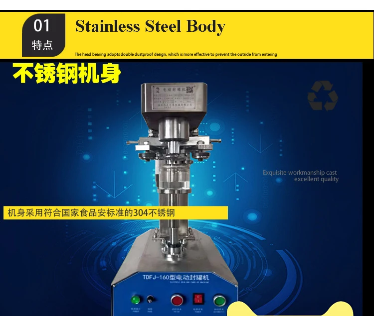 Automatic tin can capping machine PET bottles sealer can sealing machine Pop-top Aluminum Cap Seamer Easy Bottle Closing machine