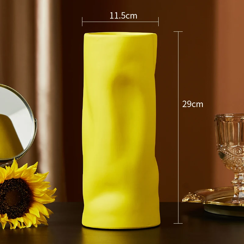 

Northern Europe Simplicity Vase Aquaculture Flower Arrangement Ceramics Vase Living Room Porch Decorations for Home