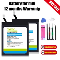 deji for xiaomi 8 battery real capacity mi8 replacement battery with free tool 12 month warranty bm3e