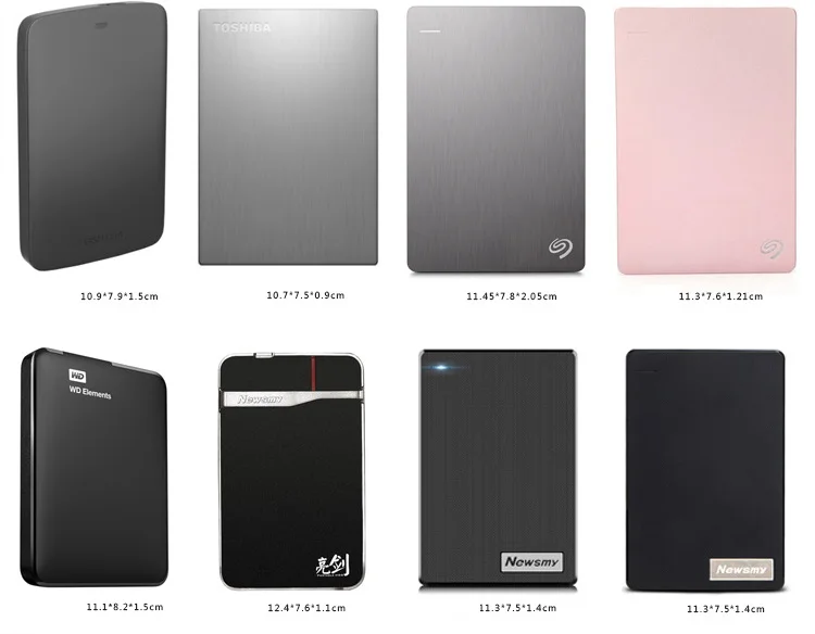 Чехол для переноски GUANHE для портативного внешнего жесткого диска для Seagate Expansion Backup Plus Slim, WD My Passport Ultra Toshiba