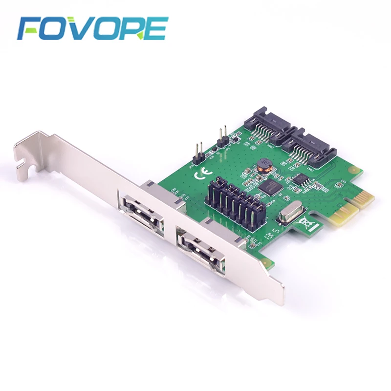 Адаптер SATA-PCI-e 2 порта eSATA SATA HDD 3 PCI-e адаптер Расширенная карта разъем SATAIII PCI e PCIe x1