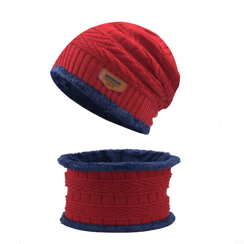 Модные вязаные зимние шапки для мужчин плотная и Теплая мужская зимняя шапка