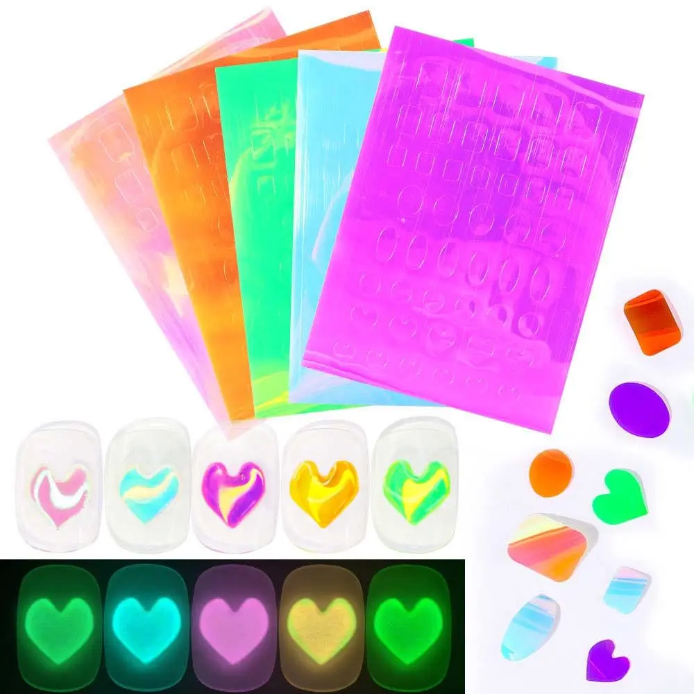 

Новейшая зеркальная сияющая фотобумага для ногтей с зеркальным оформлением, зеркальный куб, целлофановая фольга, светящаяся симфония руса...