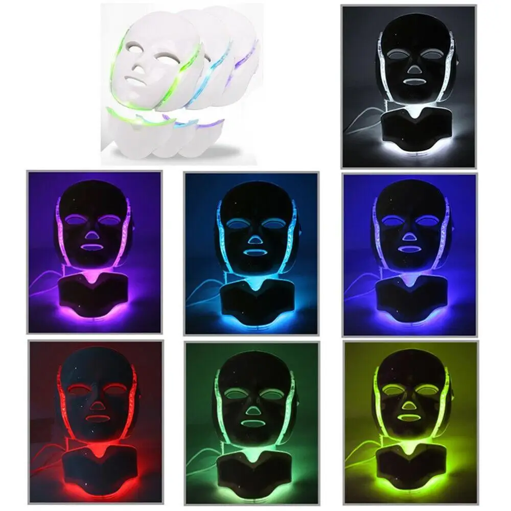 

7 Colors Led Facial Mask Led Korean Photon Therapy Face Mask Machine Light Therapy Acne Mask Neck Beauty Led Mask Drop Shipping
