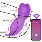 Фаллоимитатор-вибратор в виде бабочки для женщин, беспроводное приложение, дистанционное управление, вибрирующие трусики, секс-игрушки для пар