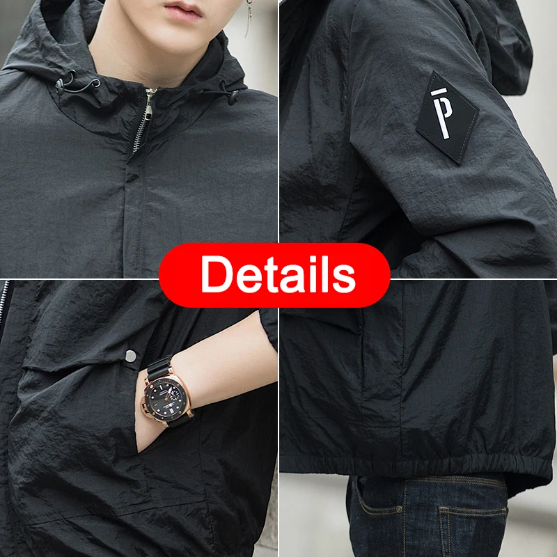 Осень 2019 мужские куртки ветровка куртка пальто мужская с капюшоном воротник