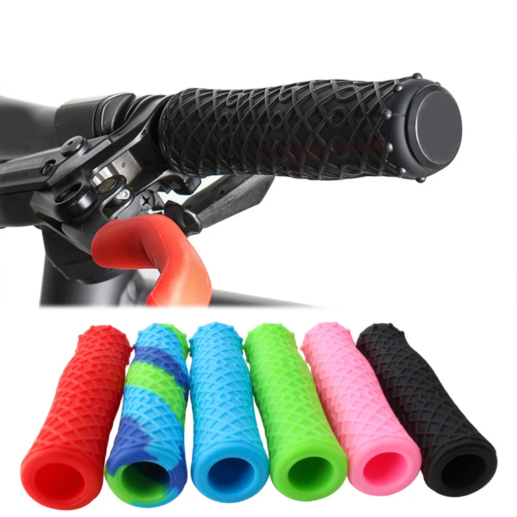 

1Pair Bicycle Grips MTB Silicone Handlebar Grips Anti-Slip Shockproof Soft Bike Handlebar Sleeve Ultraight Cycling Accessories