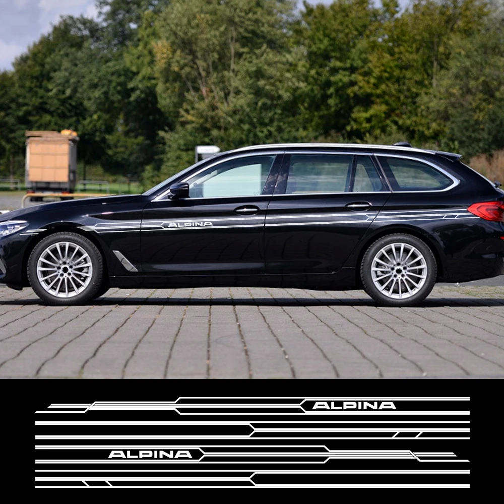 Автомобильные длинные боковые полосы наклейка для BMW E36 E39 E46 E90 E91 E92 E93 E21 E28 E30 E34 E60 E61